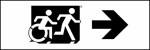 Accessible Exit Sign Project Running Man Wheelchair Wheelie Man Symbol Accessible Means of Egress Icon Exit Sign 104
