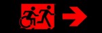 Accessible Exit Sign Project Running Man Wheelchair Wheelie Man Symbol Accessible Means of Egress Icon Exit Sign 105