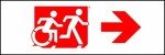 Accessible Exit Sign Project Running Man Wheelchair Wheelie Man Symbol Accessible Means of Egress Icon Exit Sign 106