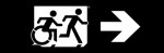 Accessible Exit Sign Project Running Man Wheelchair Wheelie Man Symbol Accessible Means of Egress Icon Exit Sign 101