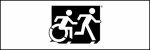Accessible Exit Sign Project Running Man Wheelchair Wheelie Man Symbol Accessible Means of Egress Icon Exit Sign 116