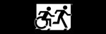 Accessible Exit Sign Project Running Man Wheelchair Wheelie Man Symbol Accessible Means of Egress Icon Exit Sign 119