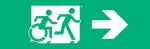 Accessible Exit Sign Project Running Man Wheelchair Wheelie Man Symbol Accessible Means of Egress Icon Exit Sign 5