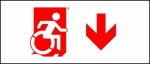Accessible Exit Sign Project Wheelchair Wheelie Man Symbol Accessible Means of Egress Icon Exit Sign 100