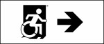 Accessible Exit Sign Project Wheelchair Wheelie Man Symbol Accessible Means of Egress Icon Exit Sign 104