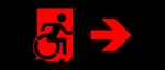 Accessible Exit Sign Project Wheelchair Wheelie Man Symbol Accessible Means of Egress Icon Exit Sign 105