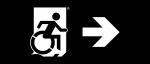 Accessible Exit Sign Project Wheelchair Wheelie Man Symbol Accessible Means of Egress Icon Exit Sign 107