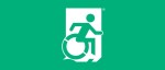 Accessible Exit Sign Project Wheelchair Wheelie Man Symbol Accessible Means of Egress Icon Exit Sign 4