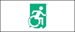 Accessible Exit Sign Project Wheelchair Wheelie Man Symbol Accessible Means of Egress Icon Exit Sign 48