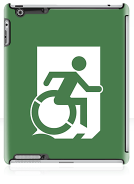Wheelie Man Exit Sign TM Logo iPad Case