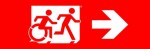 Accessible Exit Sign Project Running Man Wheelchair Wheelie Man Symbol Accessible Means of Egress Icon Exit Sign 108