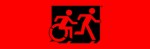 Accessible Exit Sign Project Running Man Wheelchair Wheelie Man Symbol Accessible Means of Egress Icon Exit Sign 115
