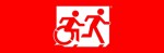 Accessible Exit Sign Project Running Man Wheelchair Wheelie Man Symbol Accessible Means of Egress Icon Exit Sign 120