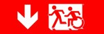 Accessible Exit Sign Project Running Man Wheelchair Wheelie Man Symbol Accessible Means of Egress Icon Exit Sign 66