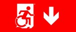 Accessible Exit Sign Project Wheelchair Wheelie Man Symbol Accessible Means of Egress Icon Exit Sign 102