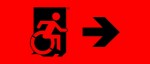Accessible Exit Sign Project Wheelchair Wheelie Man Symbol Accessible Means of Egress Icon Exit Sign 103