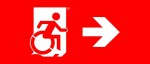 Accessible Exit Sign Project Wheelchair Wheelie Man Symbol Accessible Means of Egress Icon Exit Sign 108