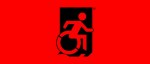 Accessible Exit Sign Project Wheelchair Wheelie Man Symbol Accessible Means of Egress Icon Exit Sign 115