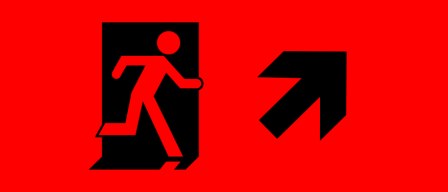 Accessible Exit Sign Project Running Man Exit Sign 72