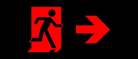 Accessible Exit Sign Project Running Man Exit Sign 96