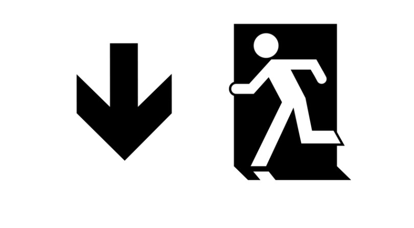 Running Man Page Header, part of the Accessible Exit Sign Project