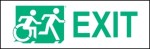 Right Hand New Green on White Exit Running Man Wheelie Man Wheelchair Accessible Exit Sign