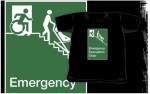 Accessible Exit Sign Project Wheelchair Wheelie Man Symbol Means of Egress Icon Disability Emergency Evacuation Fire Safety Chair Kids Clothing&nbsp;2
