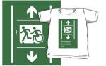 Accessible Exit Sign Project Wheelchair Wheelie Running Man Symbol Means of Egress Icon Disability Emergency Evacuation Fire Safety Lift Elevator Kids T-shirt&nbsp;11