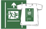 Accessible Exit Sign Project Wheelchair Wheelie Running Man Symbol Means of Egress Icon Disability Emergency Evacuation Fire Safety Lift Elevator Kids T-shirt&nbsp;9