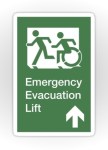 Accessible Exit Sign Project Wheelchair Wheelie Running Man Symbol Means of Egress Icon Disability Emergency Evacuation Fire Safety Lift Elevator Sticker&nbsp;6