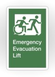Accessible Exit Sign Project Wheelchair Wheelie Running Man Symbol Means of Egress Icon Disability Emergency Evacuation Fire Safety Lift Elevator Sticker&nbsp;8