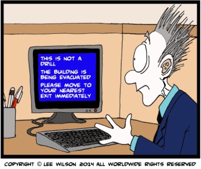 Person with Hearing Impairment looking at Emergency Message