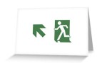 Running Man Fire Safety Exit Sign Emergency Evacuation Greeting Card&nbsp;75