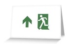 Running Man Fire Safety Exit Sign Emergency Evacuation Greeting Card&nbsp;77