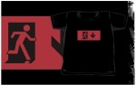 Running Man Fire Safety Exit Sign Emergency Evacuation Kids T-Shirt&nbsp;59