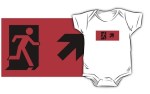 Running Man Fire Safety Exit Sign Emergency Evacuation Kids T-Shirt&nbsp;61