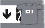 Running Man Fire Safety Exit Sign Emergency Evacuation Kids T-Shirt&nbsp;66