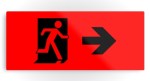 Running Man Fire Safety Exit Sign Emergency Evacuation Printed Metal&nbsp;104