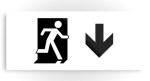 Running Man Fire Safety Exit Sign Emergency Evacuation Printed Metal&nbsp;95