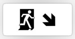 Running Man Fire Safety Exit Sign Emergency Evacuation Sticker Decals&nbsp;121