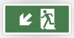 Running Man Fire Safety Exit Sign Emergency Evacuation Sticker Decals&nbsp;48