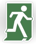 Running Man Fire Safety Exit Sign Emergency Evacuation Sticker Decals&nbsp;50