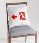 Running Man Fire Safety Exit Sign Emergency Evacuation Throw Pillow Cushion&nbsp;157