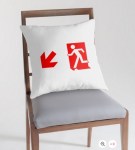 Running Man Fire Safety Exit Sign Emergency Evacuation Throw Pillow Cushion&nbsp;159