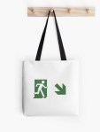 Running Man Fire Safety Exit Sign Emergency Evacuation Tote Shoulder Carry Bag&nbsp;113