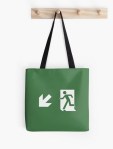 Running Man Fire Safety Exit Sign Emergency Evacuation Tote Shoulder Carry Bag&nbsp;160