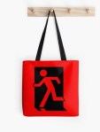 Running Man Fire Safety Exit Sign Emergency Evacuation Tote Shoulder Carry Bag&nbsp;43