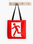 Running Man Fire Safety Exit Sign Emergency Evacuation Tote Shoulder Carry Bag&nbsp;45