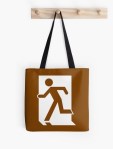 Running Man Fire Safety Exit Sign Emergency Evacuation Tote Shoulder Carry Bag&nbsp;48