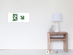 Running Man Fire Safety Exit Sign Emergency Evacuation Wall Poster&nbsp;70